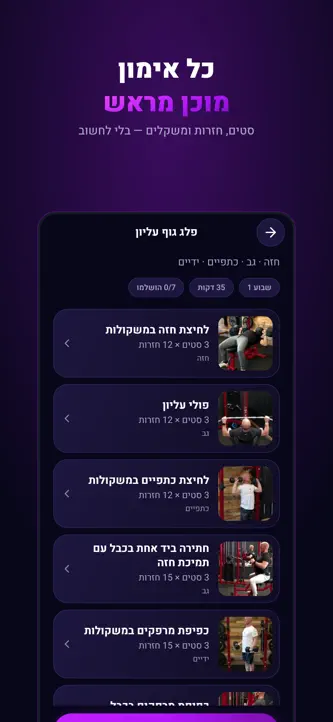 FITMAX — מאמן הכושר שלך screenshot 2