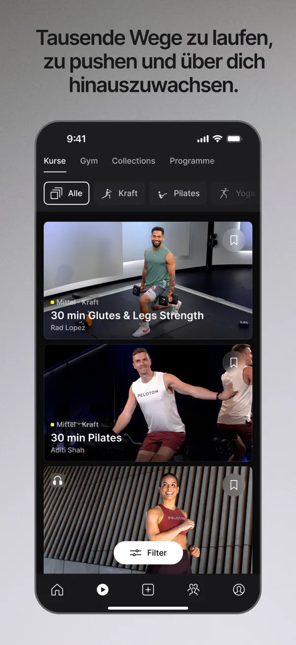 Peloton: Fitness & Workouts iPhone App Screenshot 3 – Gesundheit & Fitness