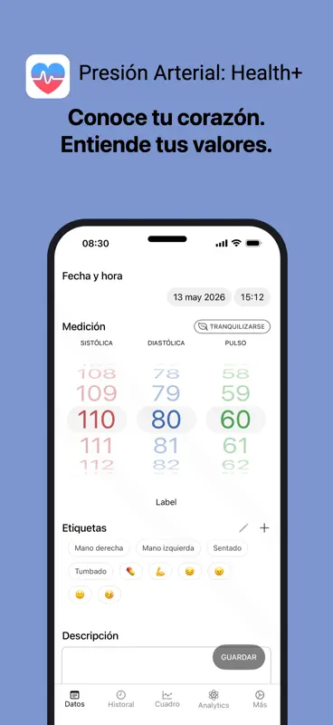 Presión Arterial: Health+ screenshot 1 of 8