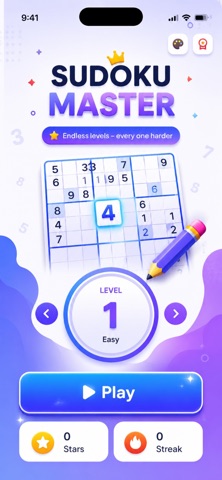 Sudoku Master: Brain Puzzle iPhone screenshot