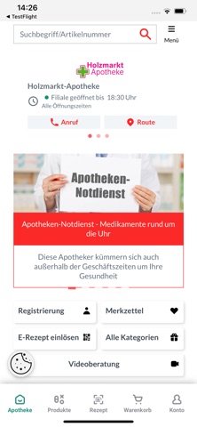 Lieblings-Apotheken iPhone screenshot