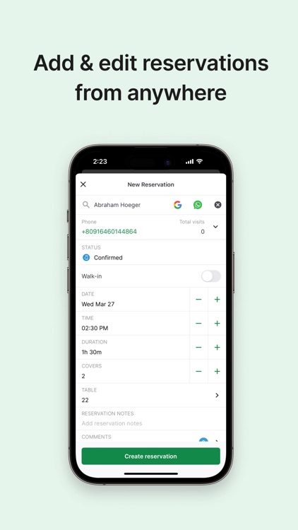 Eat App Manager for iPhone