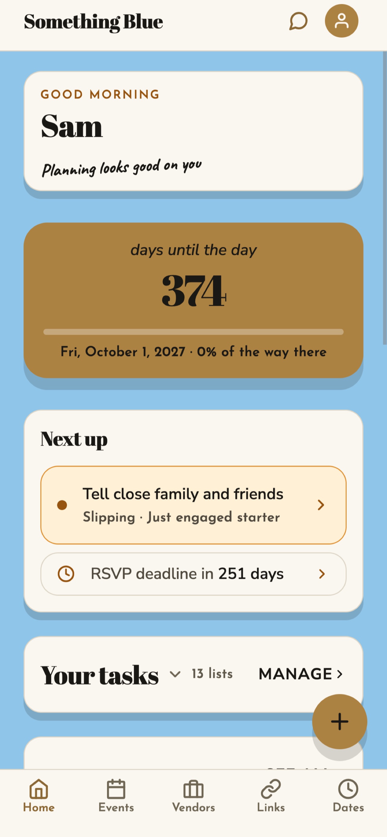 Screenshot 1 of Something Blue Wedding Planner