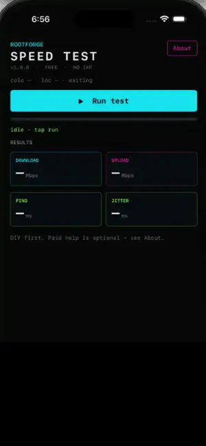 Rootforge Speed Test screenshot 1