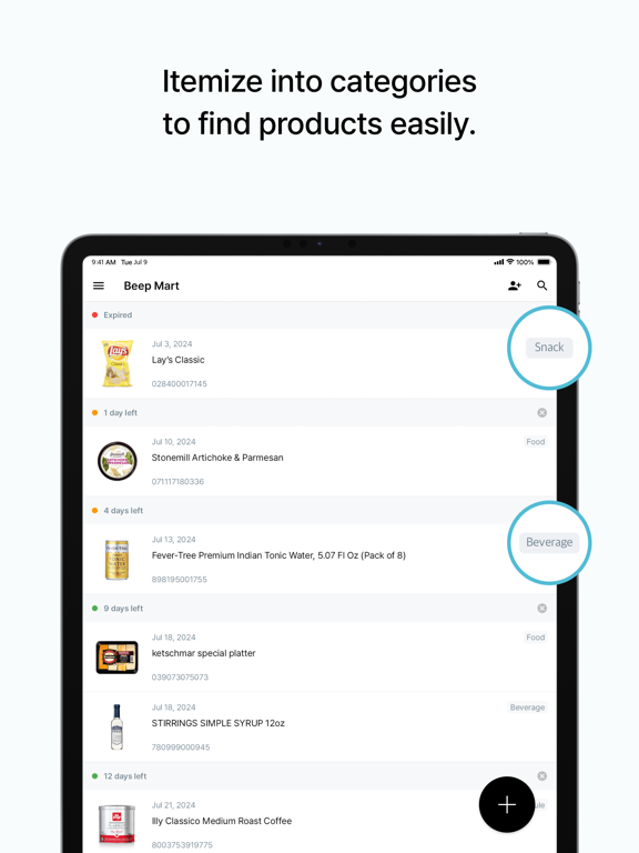 BEEP - Expiry Date Tracking iPad screenshot 5 - Productivity app