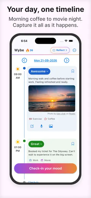 Wybe: Mood Tracker & Journal screenshot 2