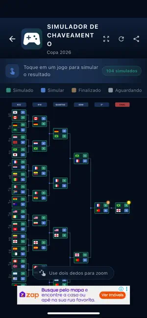 Copa 2026: Ao Vivo e Simulador iPhone screenshot 1