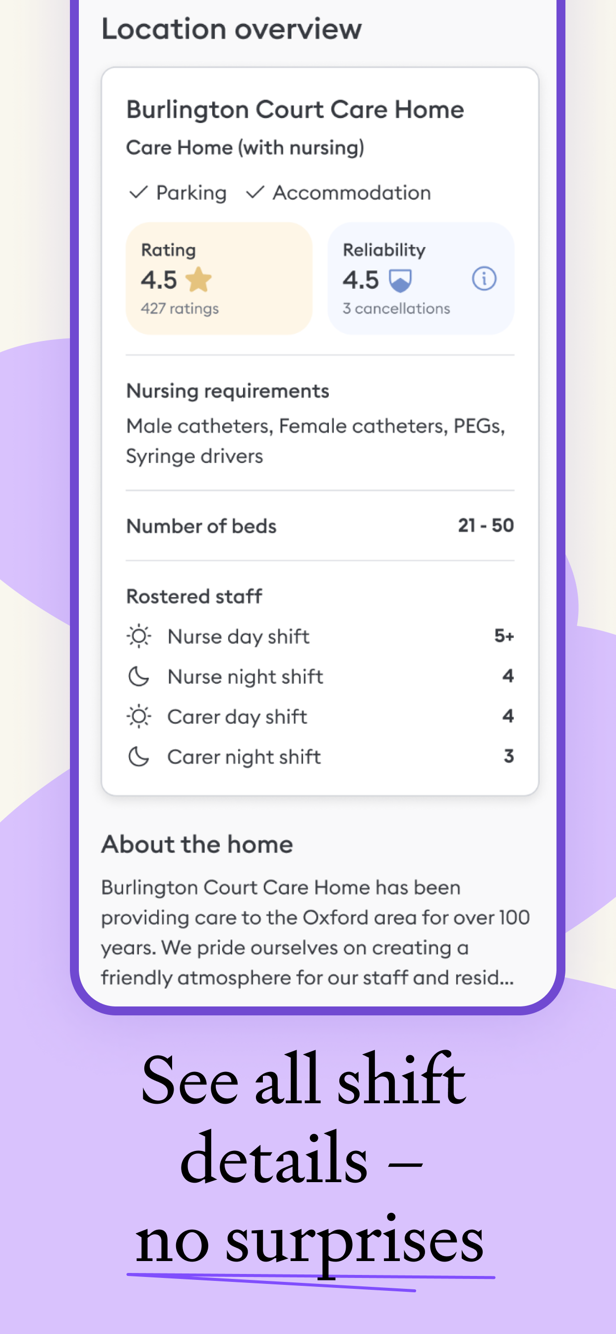Florence: healthcare shifts