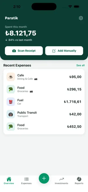 Paratik: Receipt Budget screenshot 1