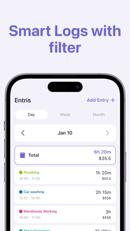 Clock In: Hours Tracker & Log screenshot-3