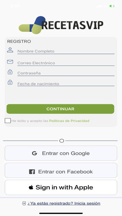 RecetasVIP Screenshot