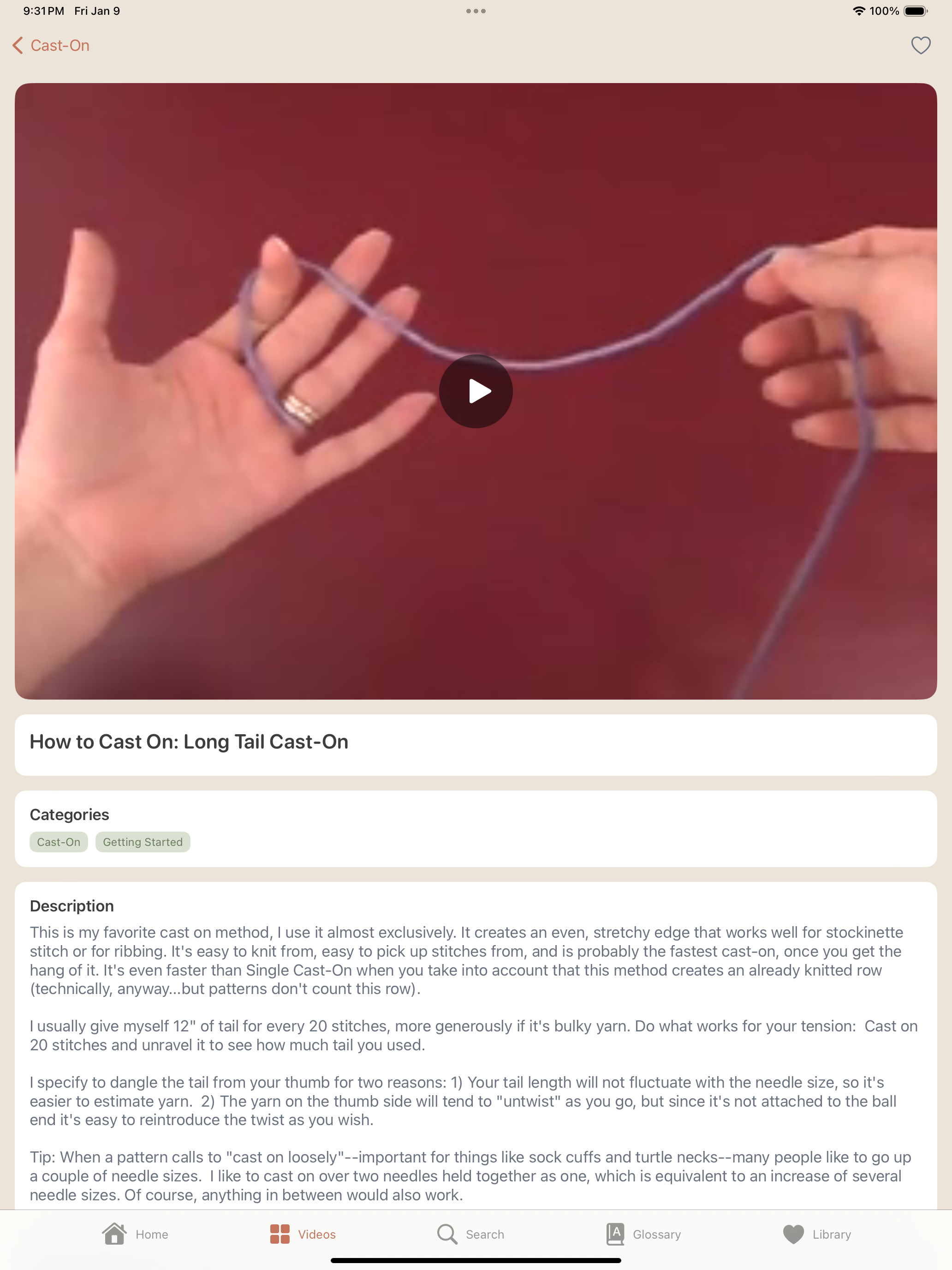 KnittingHelp Video Reference