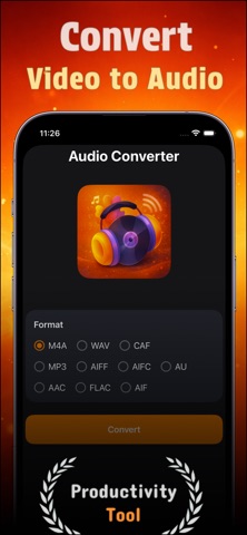 Video to audio - AudioFormat Screenshot 1 of 4