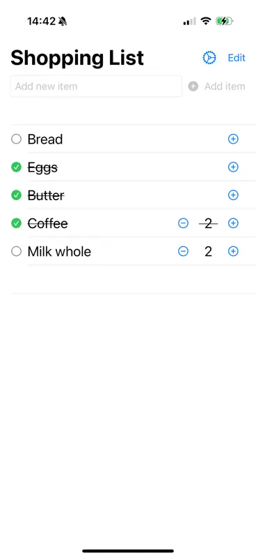 Einkaufsliste ‎ screenshot 1 of 4