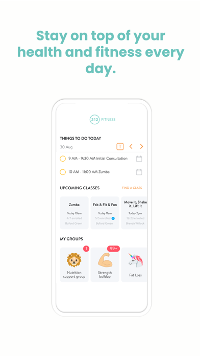 212 Fitness Club Screenshot