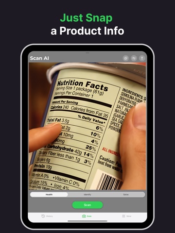 Ingredient Checker ScanAI iPad screenshot
