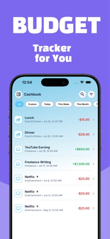 Cashbook - Budget Tracker App Screenshot 2 of 5