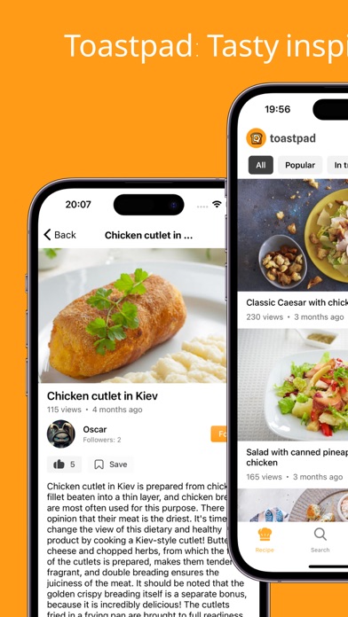 Toastpad - Cooking recipes Screenshot