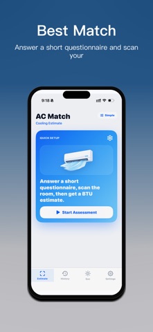 AC Match – AC Size Calculator iPhone screenshot