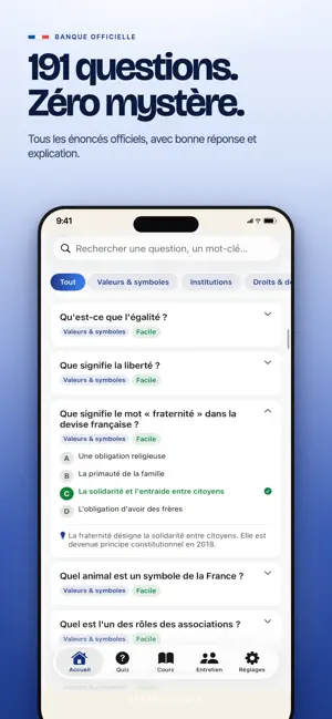 Préparez votre examen civique screenshot 2