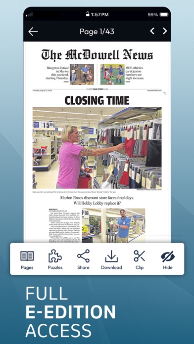 McDowell News Screenshot