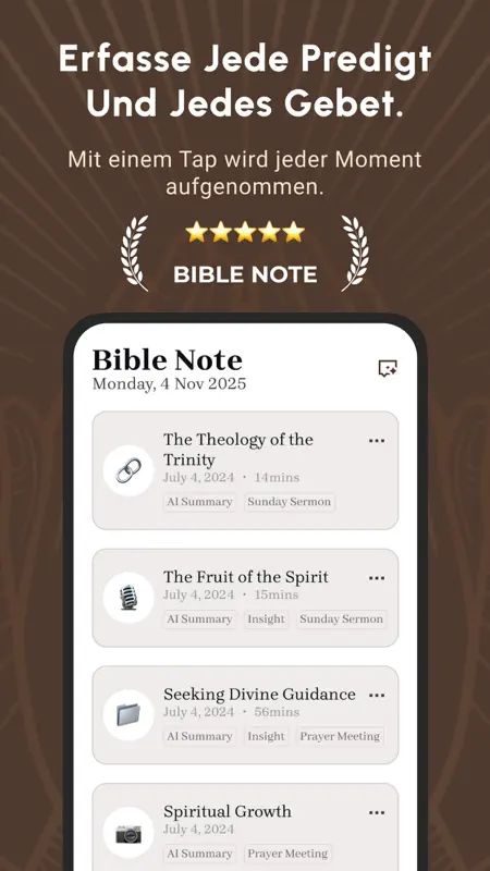 Bible Note: Predigtnotizen screenshot 1 of 8