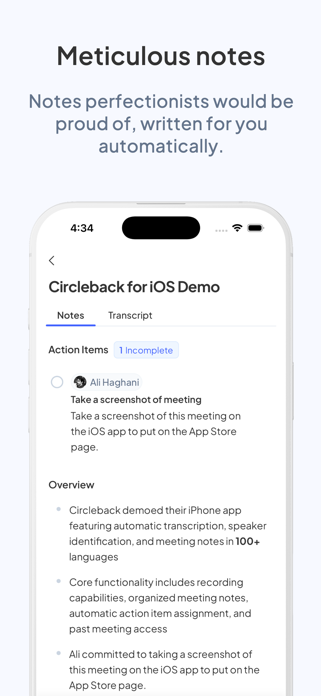 Circleback - AI Meeting Notes Screenshot 2 of 4
