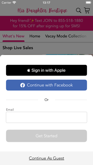 His Daughter Boutique Screenshot