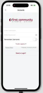 First Comm Credit Union Mobile screenshot #1 for iPhone
