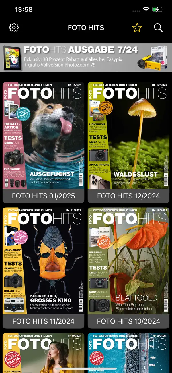 Screenshot #1 pour FOTO HITS Magazin