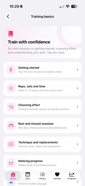 Tonus: Home Workout Plan screenshot 4