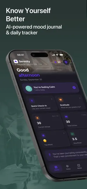 Serenity: AI Mood Journal screenshot 1