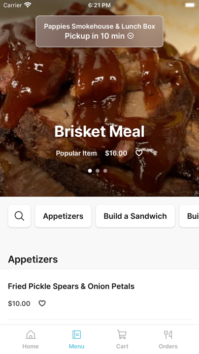 Pappies Smokehouse iPhone screenshot 2 - Food & Drink app