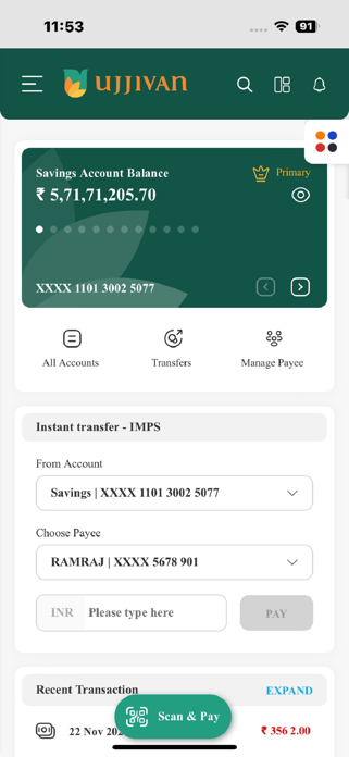 Ujjivan EZY Mobile Banking Screenshot 5 of 5