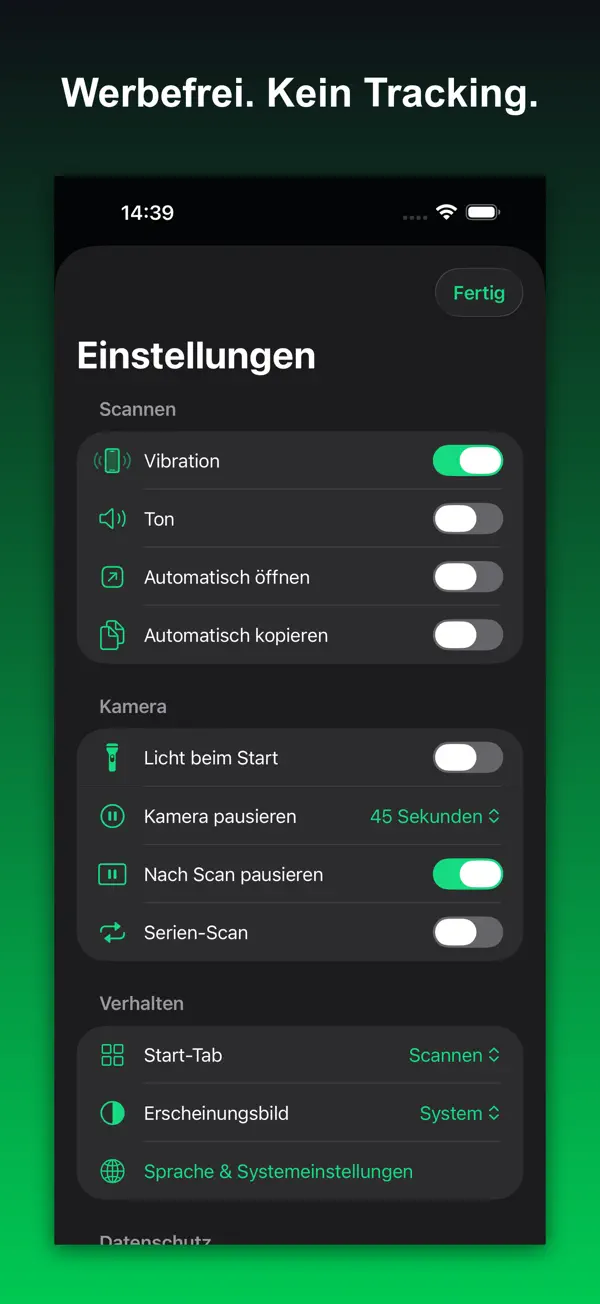 Videmus – QR & Barcode Scanner iPhone App Screenshot 4 – Dienstprogramme