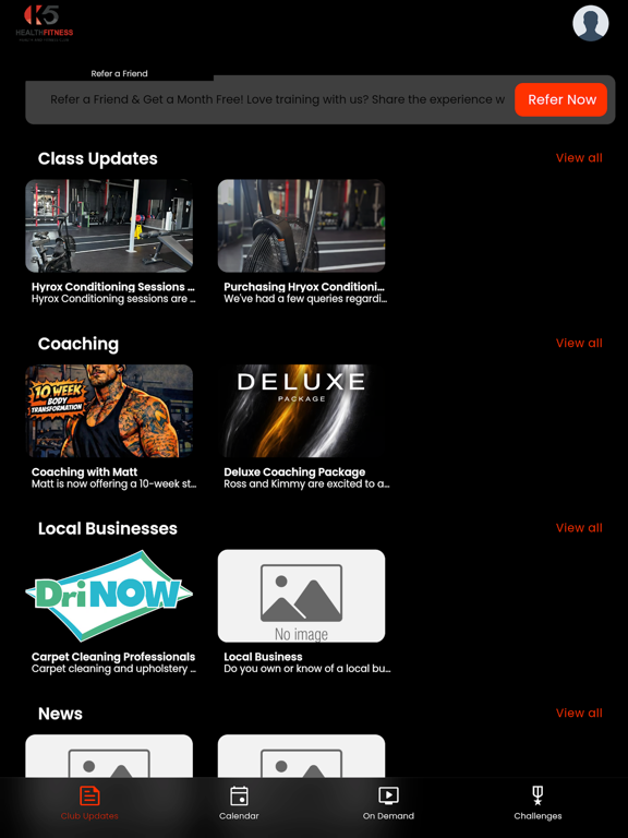 K5 Health & Fitness iPad screenshot