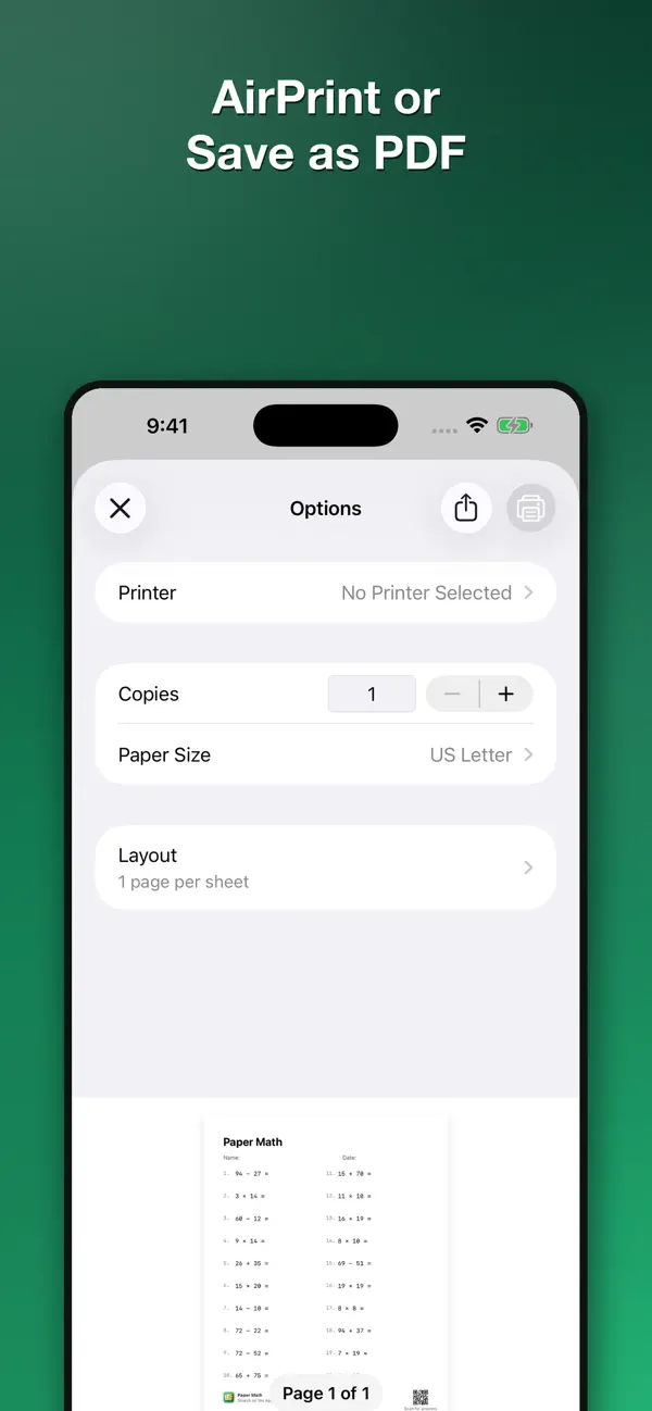Screenshot #3 pour Paper Math: Print Worksheets