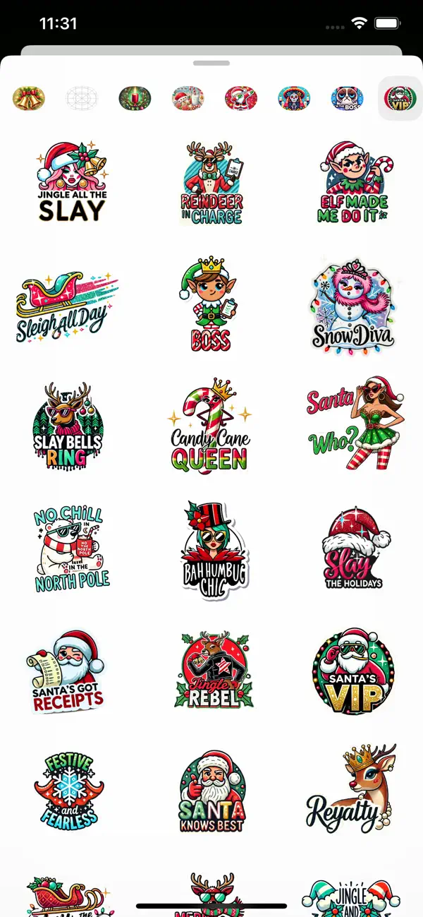 Screenshot #2 pour Sassy Christmas Stickers