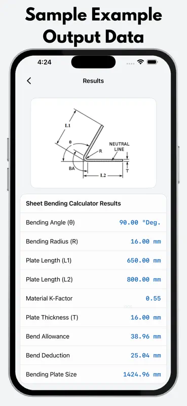 Sheet Bending Calculator Pro screenshot 5 of 5