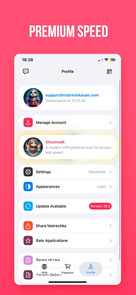 #3. VPN Matreshka:Private internet (iOS) By: VPN GHOSTWALK LIMITED