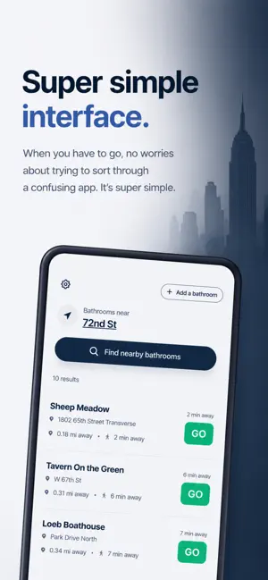 bano - NYC bathroom app screenshot 2
