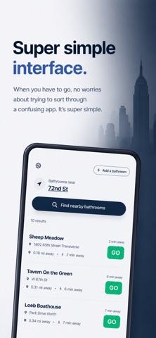 bano - NYC bathroom app screenshot