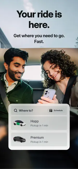 Hopp: Get a Ride iPhone screenshot 1