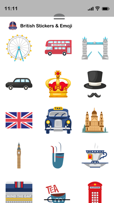 British Stickers & Emoji Screenshot