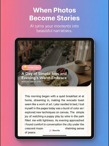 DaySnap AI : Photo to Diary iPad screenshot