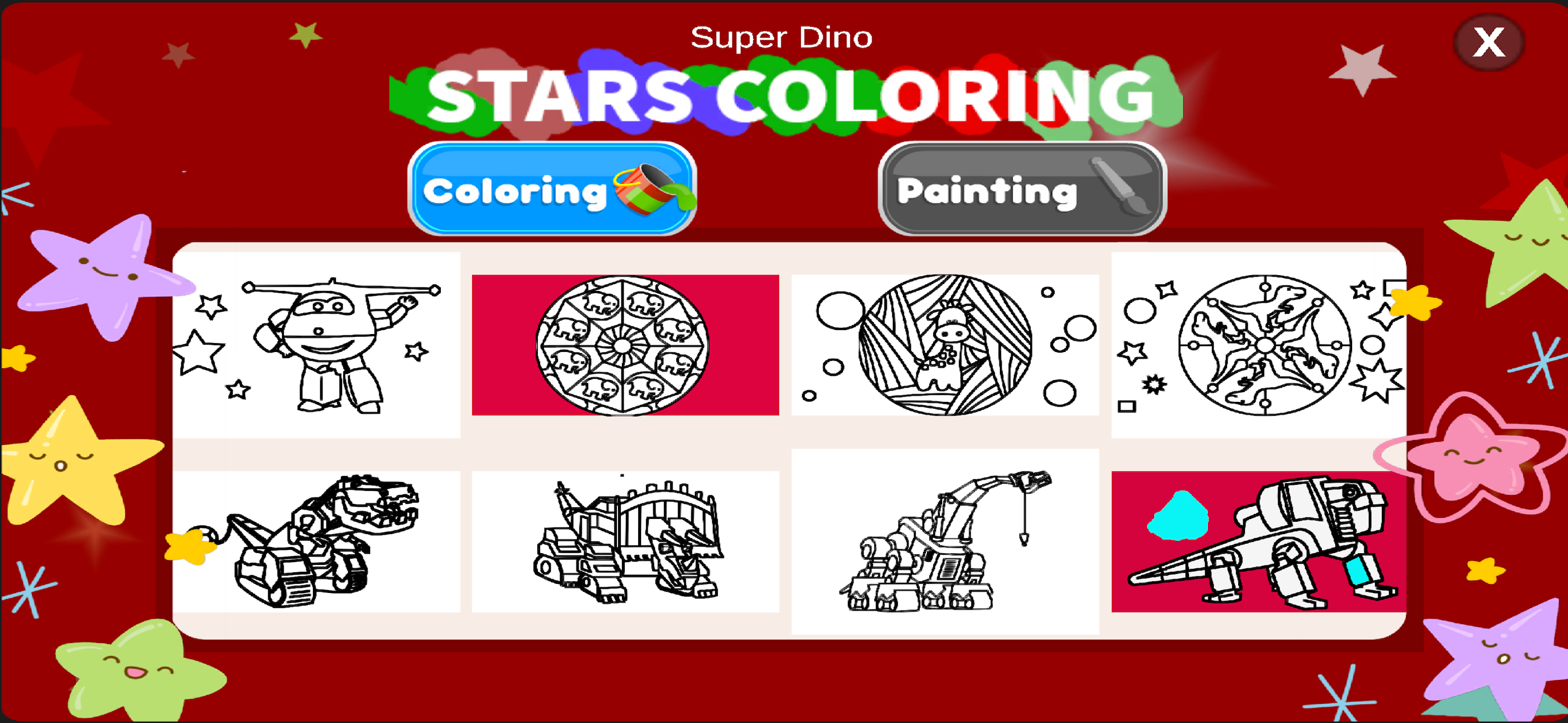 Dino Robot Coloring Book
