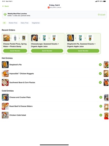 Choicelunch iPad screenshot