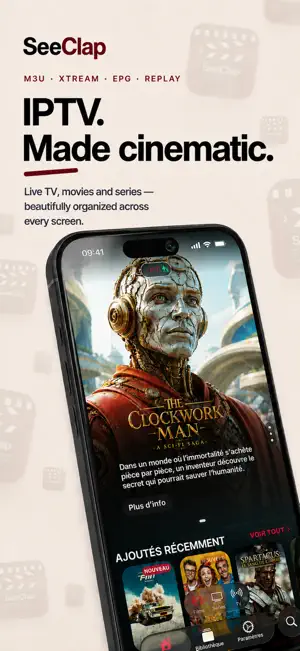 SeeClap: Xtream & IPTV Player screenshot 1