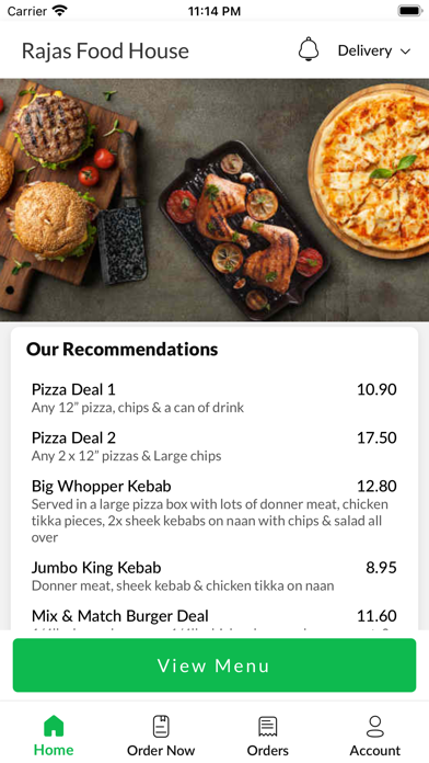Rajas Food House Screenshot