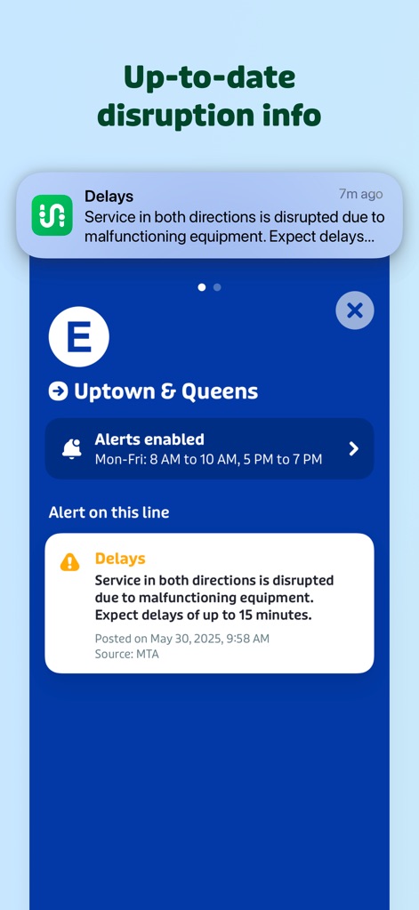 Transit • Subway & Bus Times - Disruption Alerts